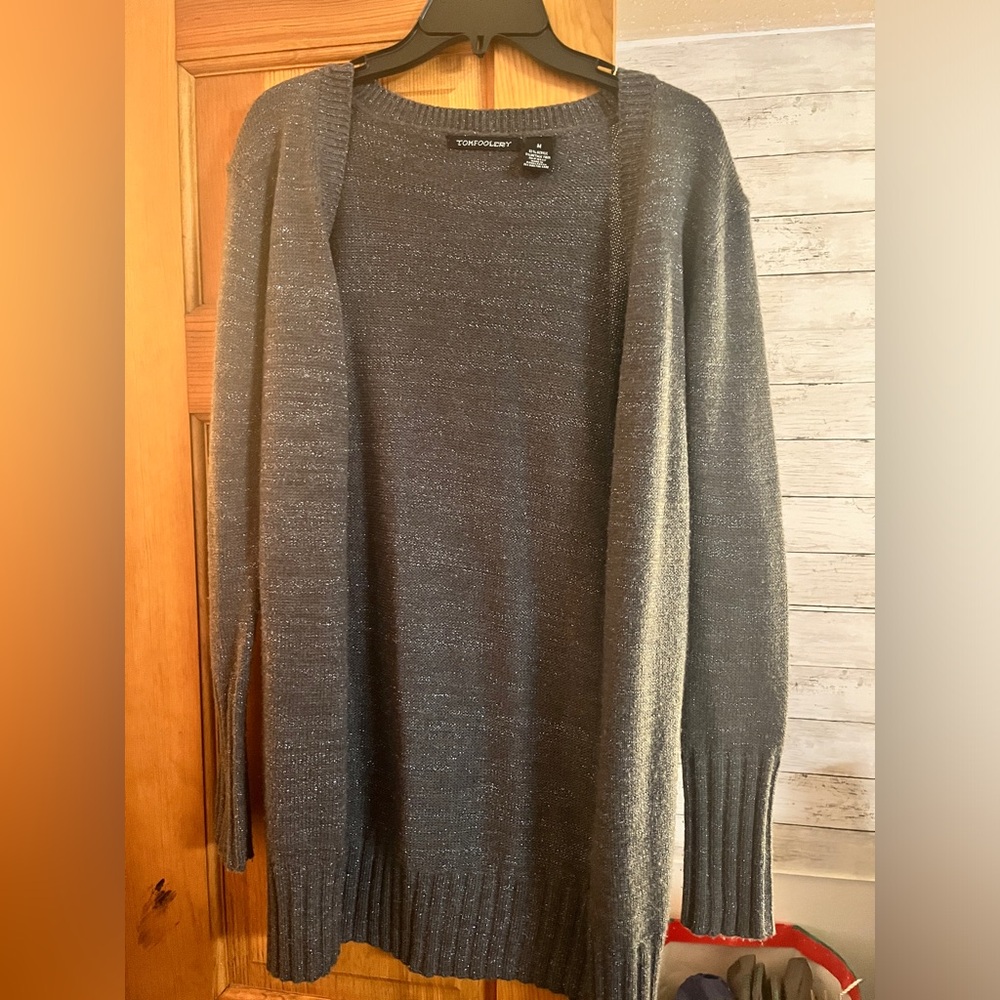 Sparkly gray cardigan